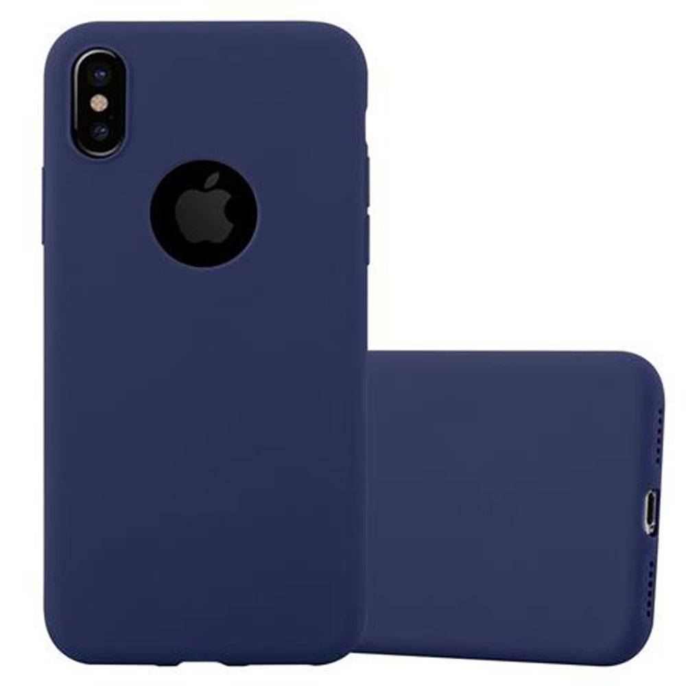 Cadorabo Hülle für Apple iPhone X / XS Schutzhülle in Blau Handyhülle TPU Silikon Etui Case Cover