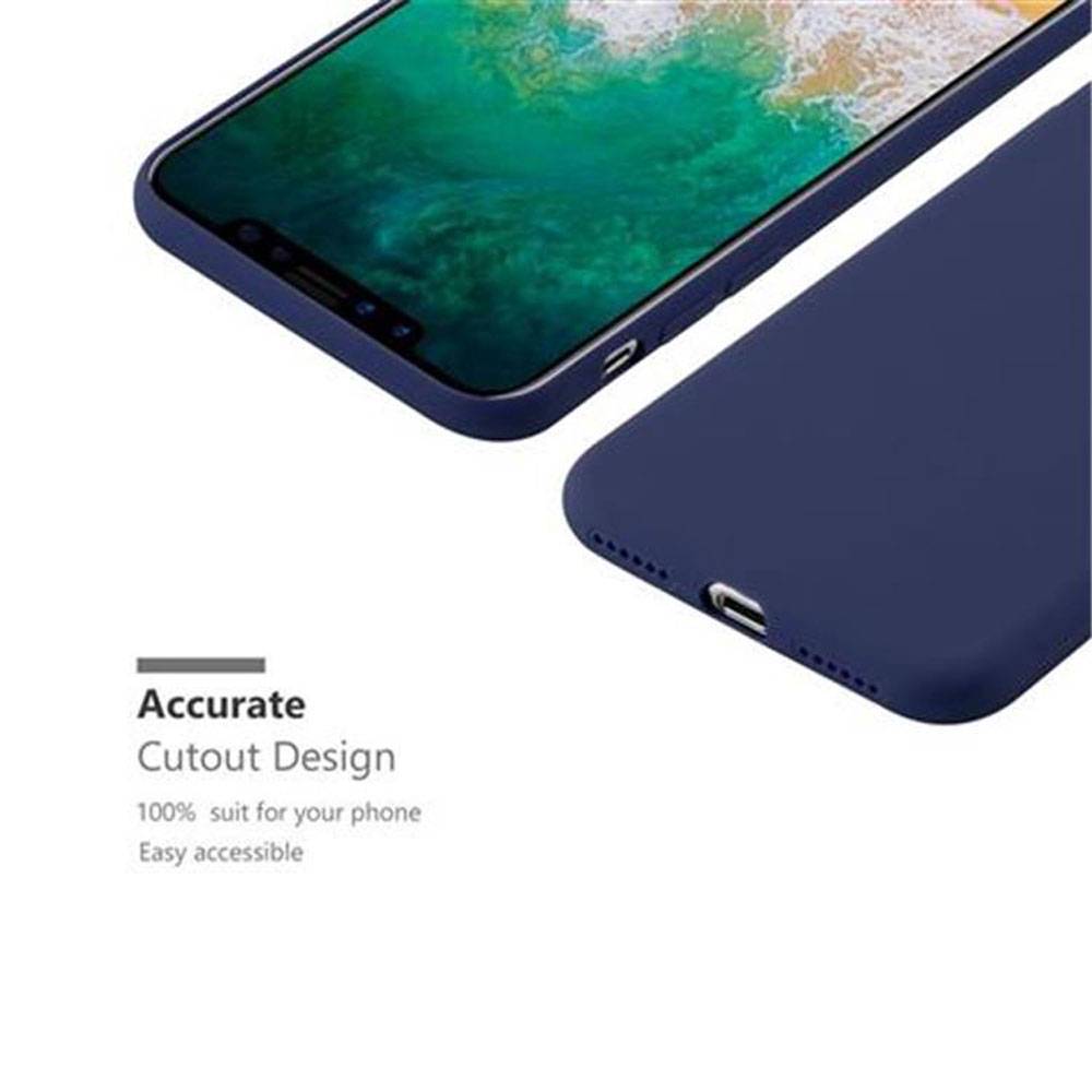 Cadorabo Hülle für Apple iPhone X / XS Schutzhülle in Blau Handyhülle TPU Silikon Etui Case Cover