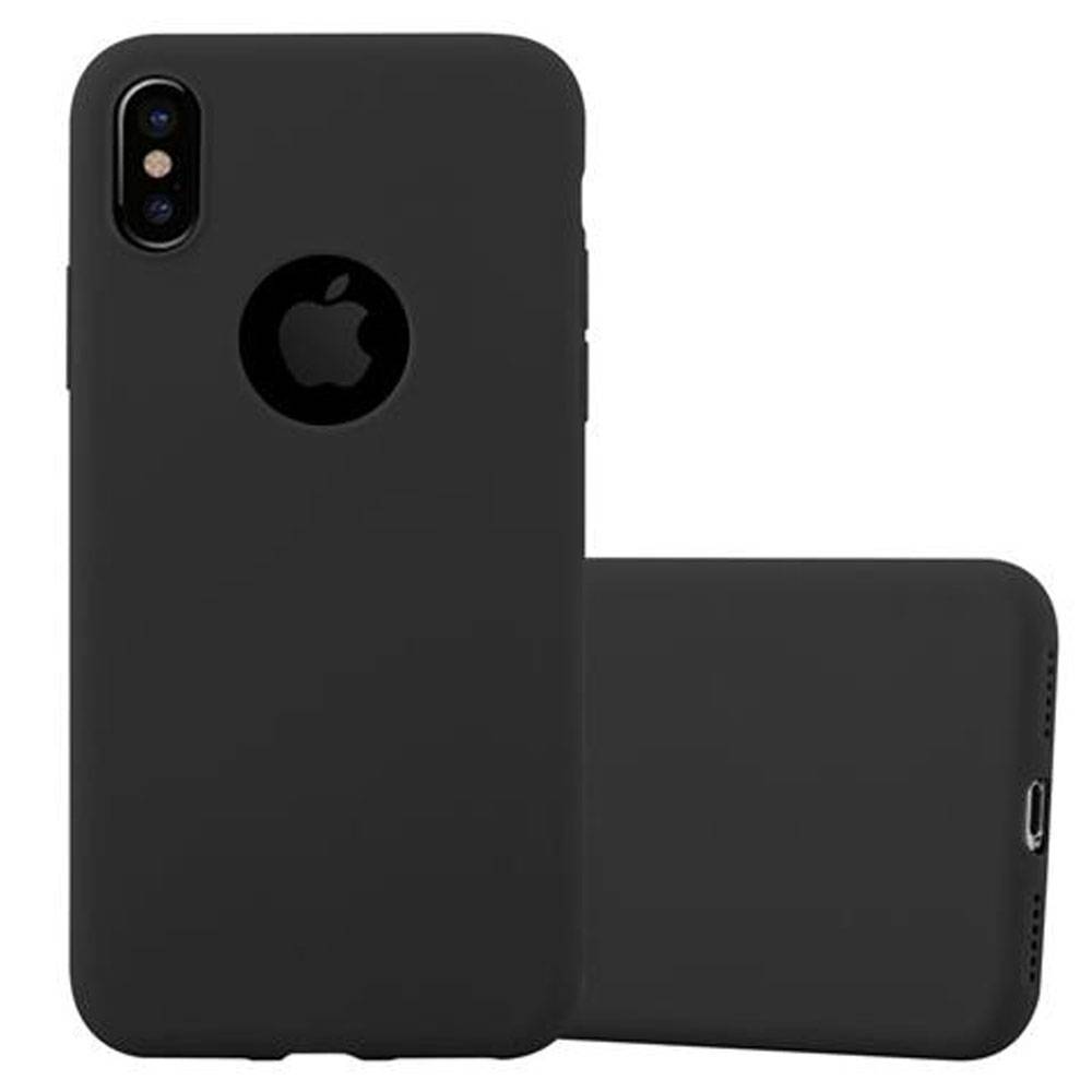 Cadorabo Hülle für Apple iPhone X / XS Schutzhülle in Schwarz Handyhülle TPU Silikon Etui Case Cover