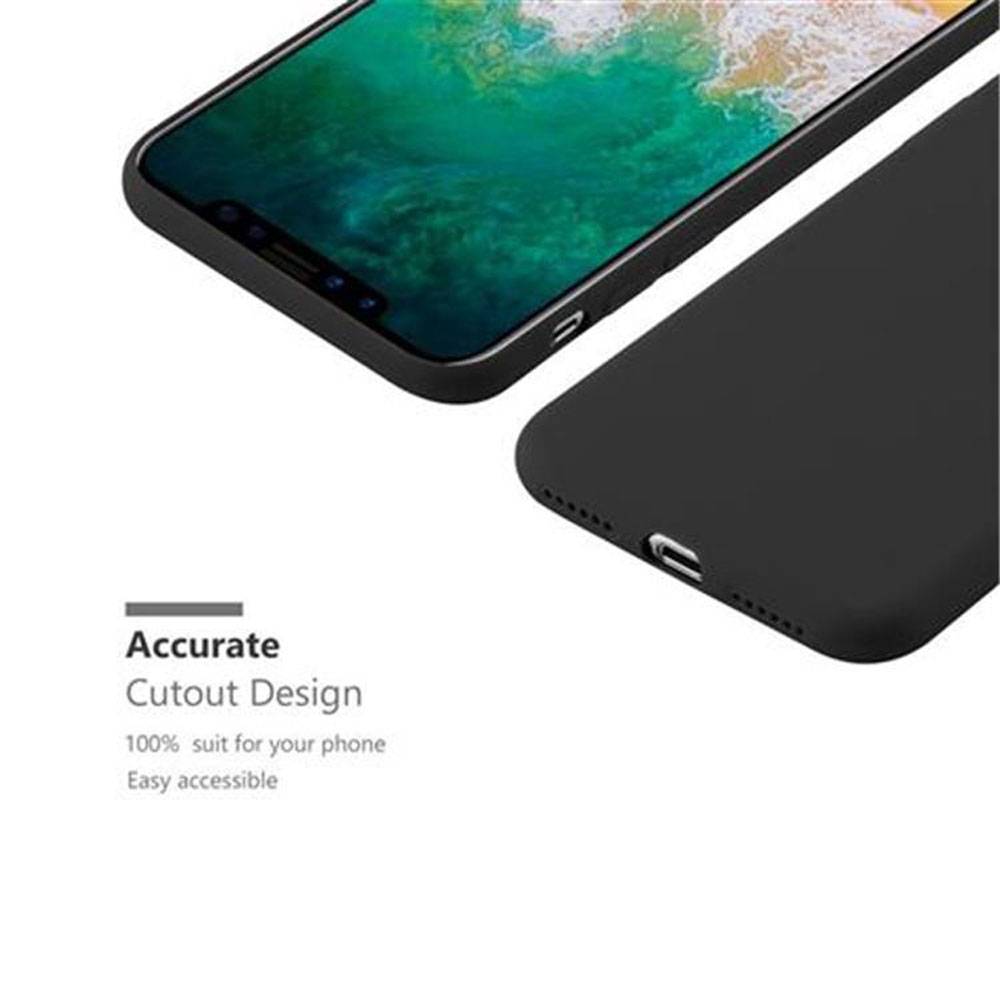 Cadorabo Hülle für Apple iPhone X / XS Schutzhülle in Schwarz Handyhülle TPU Silikon Etui Case Cover