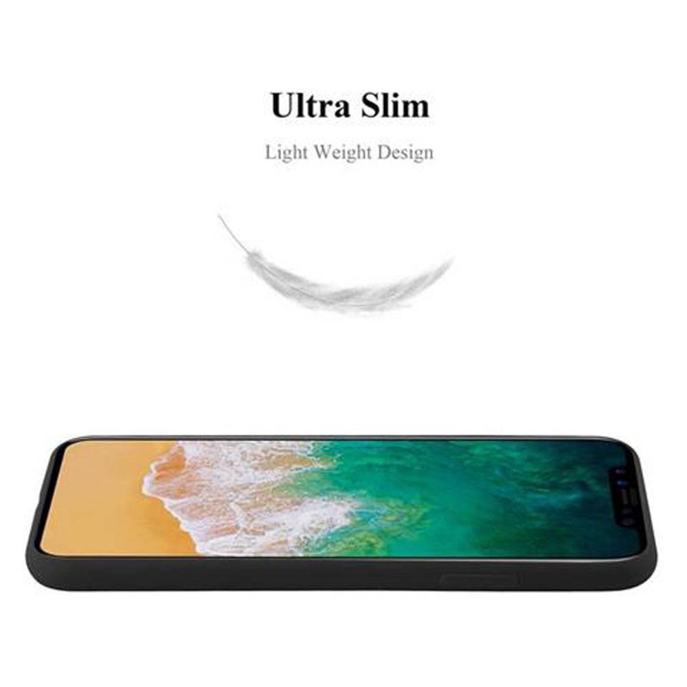 Cadorabo Hülle für Apple iPhone X / XS Schutzhülle in Schwarz Handyhülle TPU Silikon Etui Case Cover