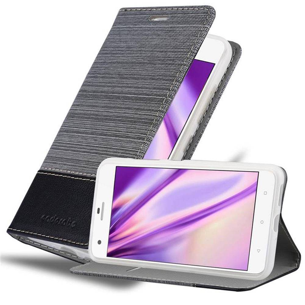 Cadorabo Hülle für HTC Desire 10 PRO Schutzhülle in Grau Handy Hülle Etui Book Case Cover