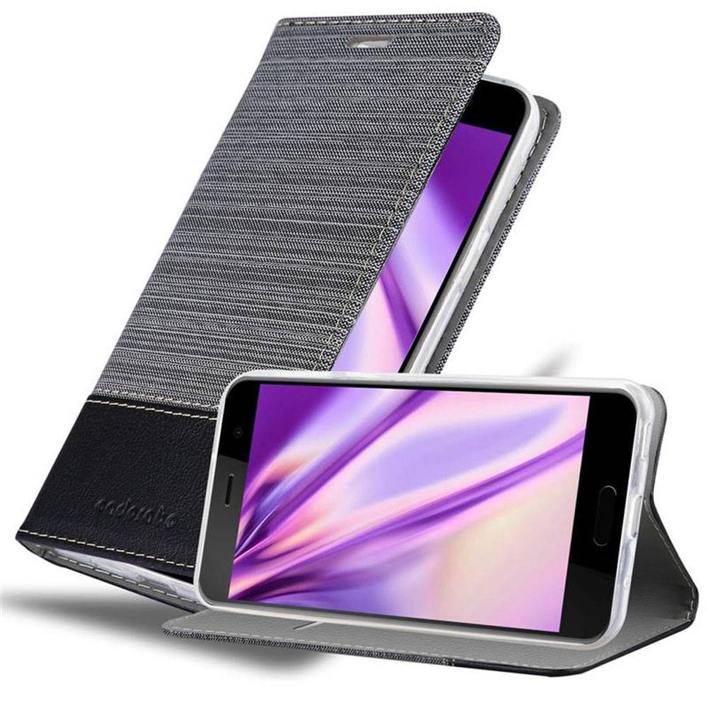 Cadorabo Hülle für HTC U PLAY Schutzhülle in Grau Handy Hülle Etui Book Case Cover