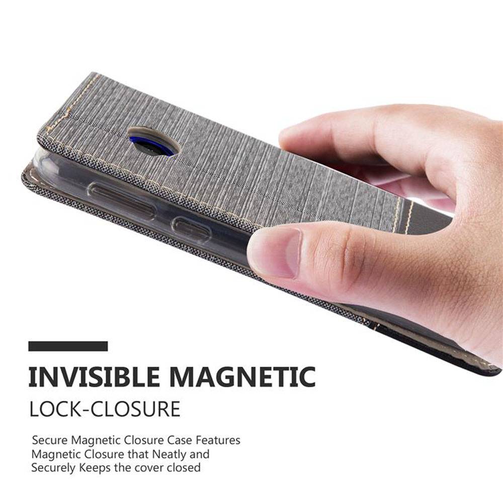 Cadorabo Hülle für HTC U PLAY Schutzhülle in Grau Handy Hülle Etui Book Case Cover