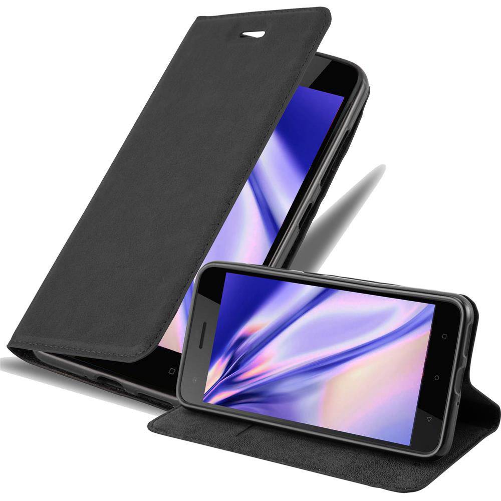 Cadorabo Hülle für HTC Desire 10 PRO Schutz Hülle in Schwarz Handyhülle Etui Case Cover Magnetverschluss