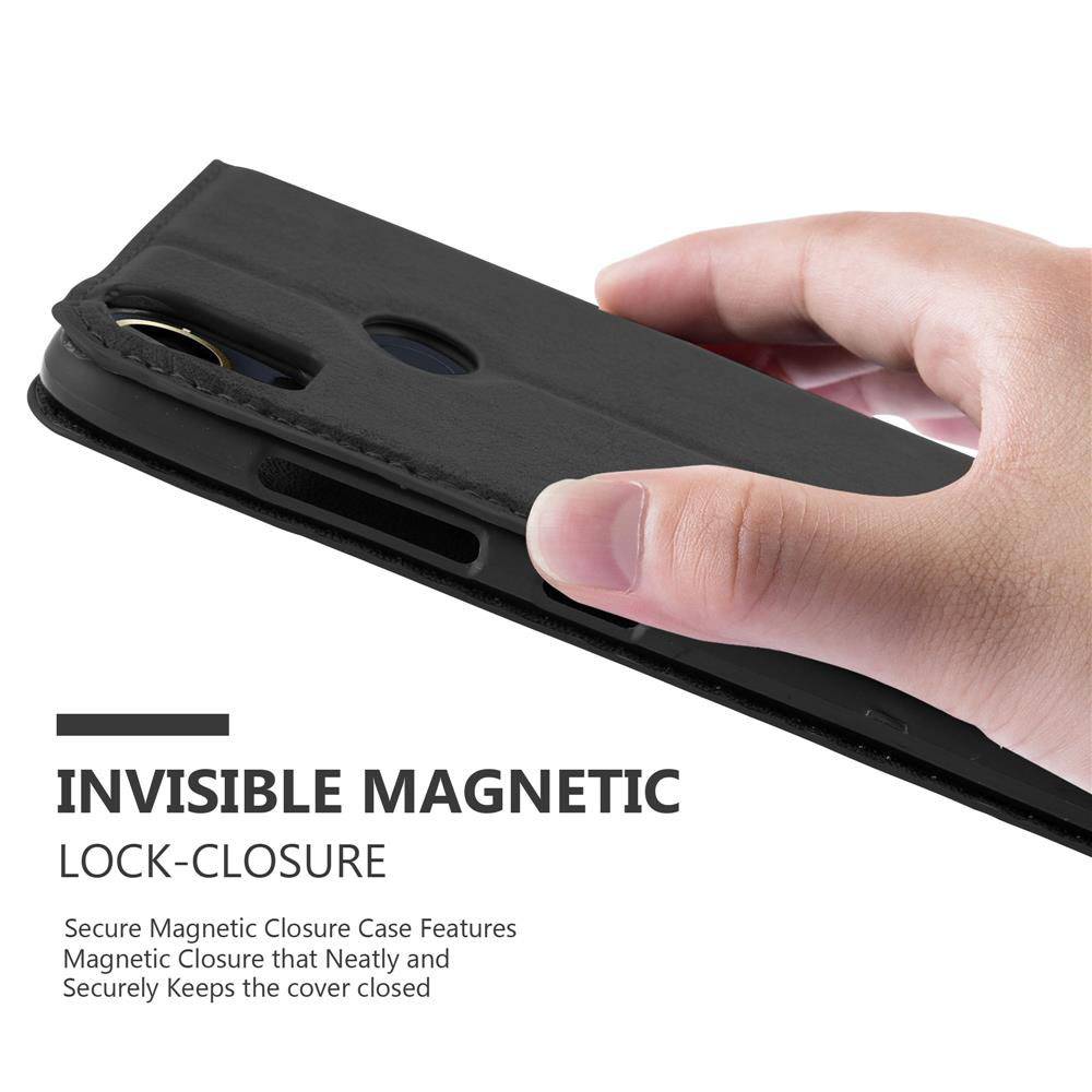Cadorabo Hülle für HTC Desire 10 PRO Schutz Hülle in Schwarz Handyhülle Etui Case Cover Magnetverschluss