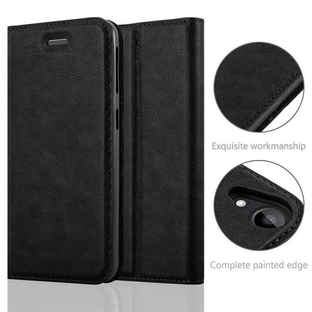 Cadorabo Hülle für HTC Desire 530 / 630 Schutz Hülle in Schwarz Handyhülle Etui Case Cover Magnetverschluss