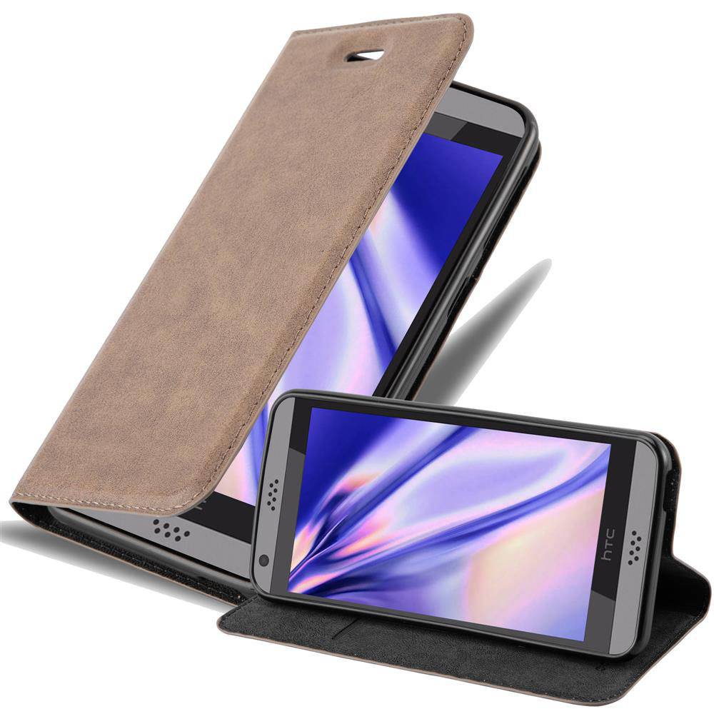 Cadorabo Hülle für HTC Desire 530 / 630 Schutz Hülle in Braun Handyhülle Etui Case Cover Magnetverschluss