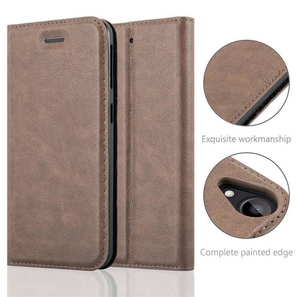 Cadorabo Hülle für HTC Desire 530 / 630 Schutz Hülle in Braun Handyhülle Etui Case Cover Magnetverschluss