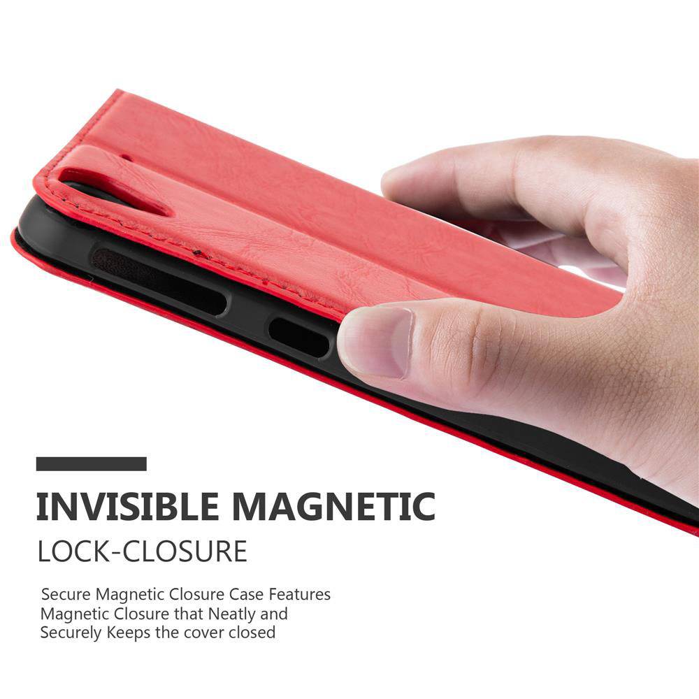 Cadorabo Hülle für HTC Desire 530 / 630 Schutz Hülle in Rot Handyhülle Etui Case Cover Magnetverschluss