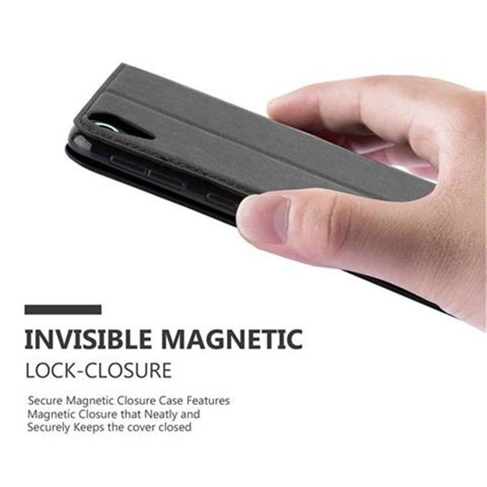 Cadorabo Hülle für HTC Desire 820 Schutz Hülle in Schwarz Handyhülle Etui Case Cover Magnetverschluss