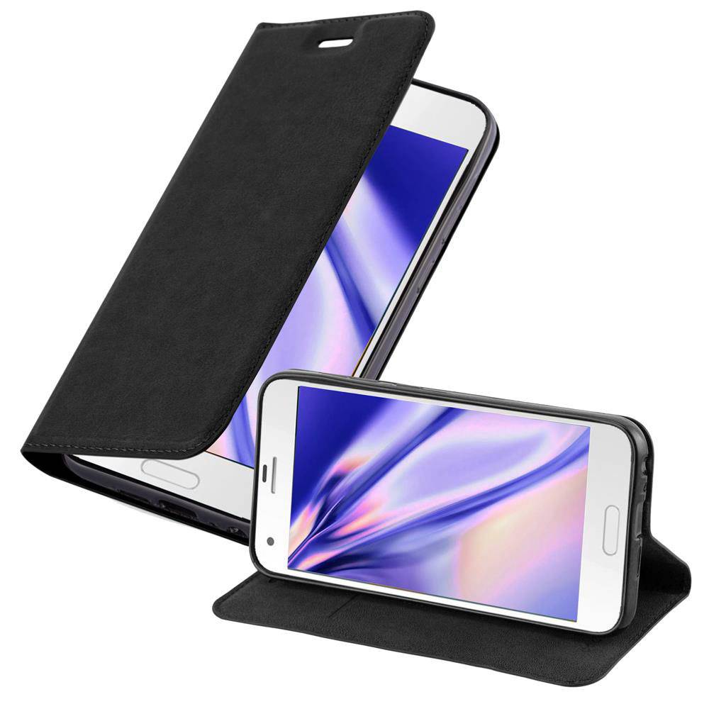 Cadorabo Hülle für HTC ONE A9S Schutz Hülle in Schwarz Handyhülle Etui Case Cover Magnetverschluss