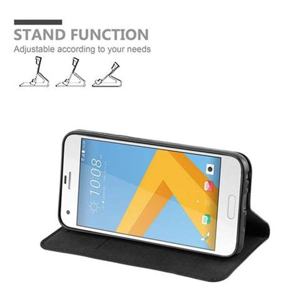 Cadorabo Hülle für HTC ONE A9S Schutz Hülle in Schwarz Handyhülle Etui Case Cover Magnetverschluss