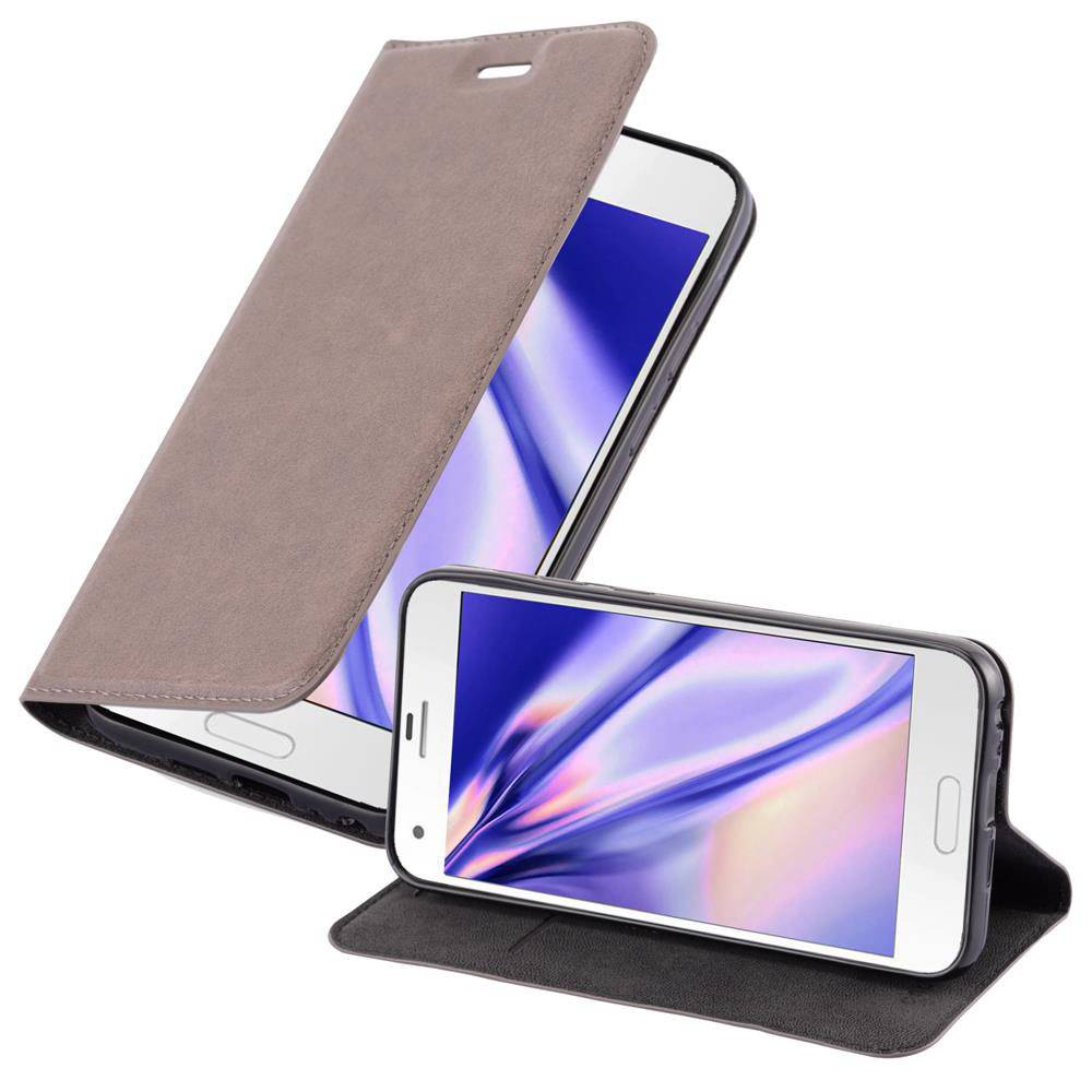 Cadorabo Hülle für HTC ONE A9S Schutz Hülle in Braun Handyhülle Etui Case Cover Magnetverschluss