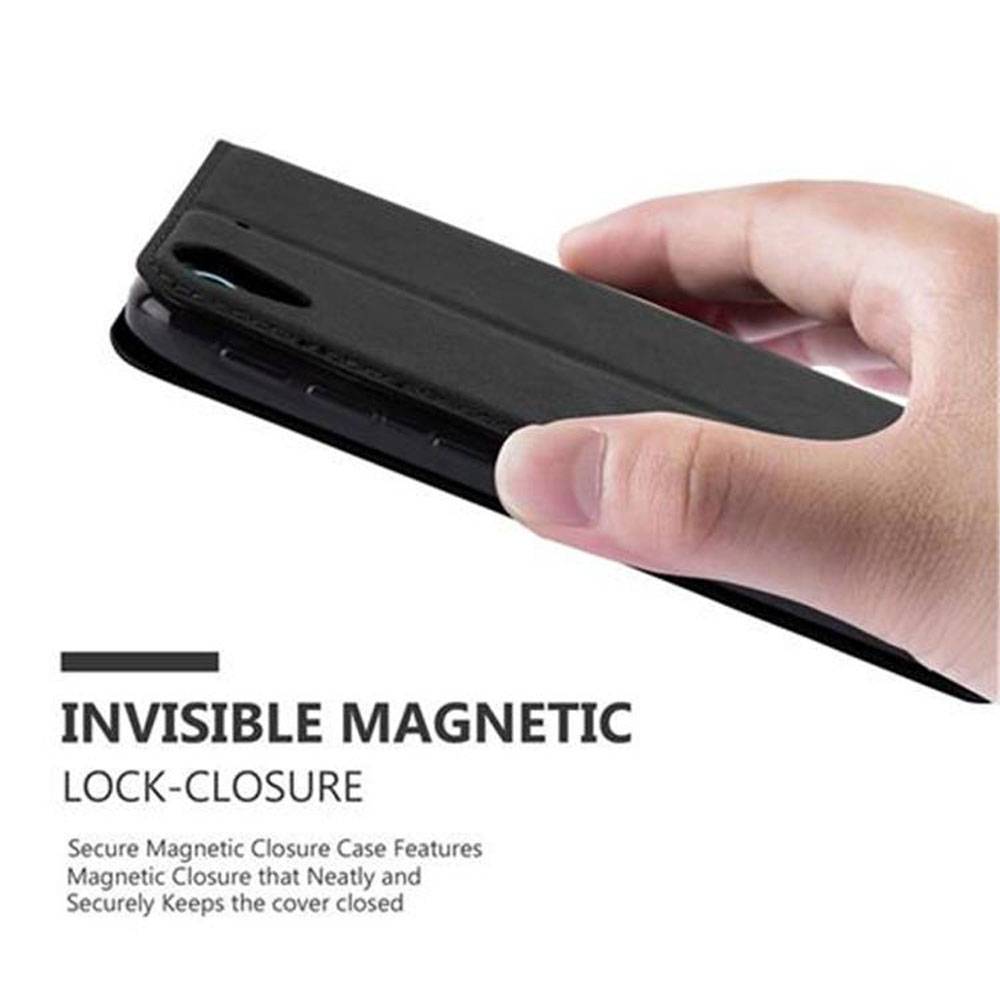 Cadorabo Hülle für HTC Desire 626G Schutz Hülle in Schwarz Handyhülle Etui Case Cover Magnetverschluss