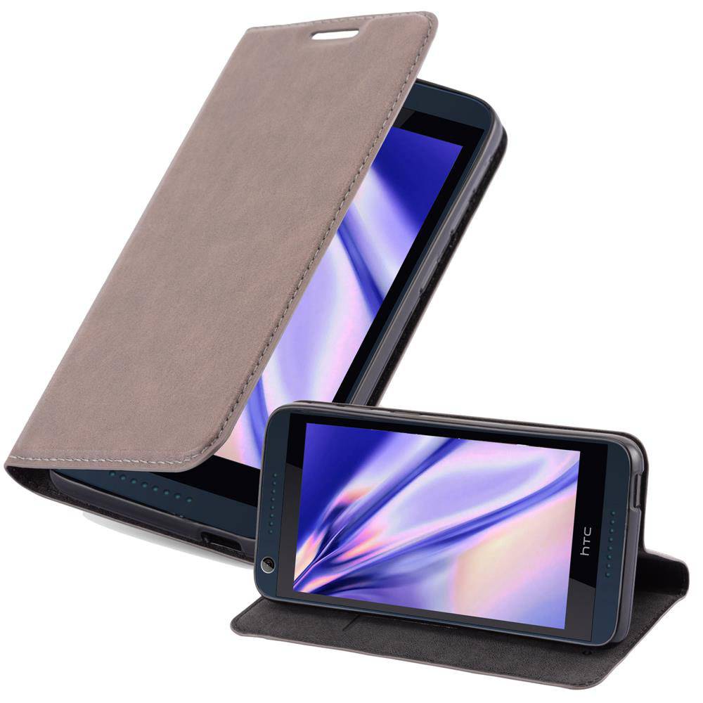 Cadorabo Hülle für HTC Desire 626G Schutz Hülle in Braun Handyhülle Etui Case Cover Magnetverschluss