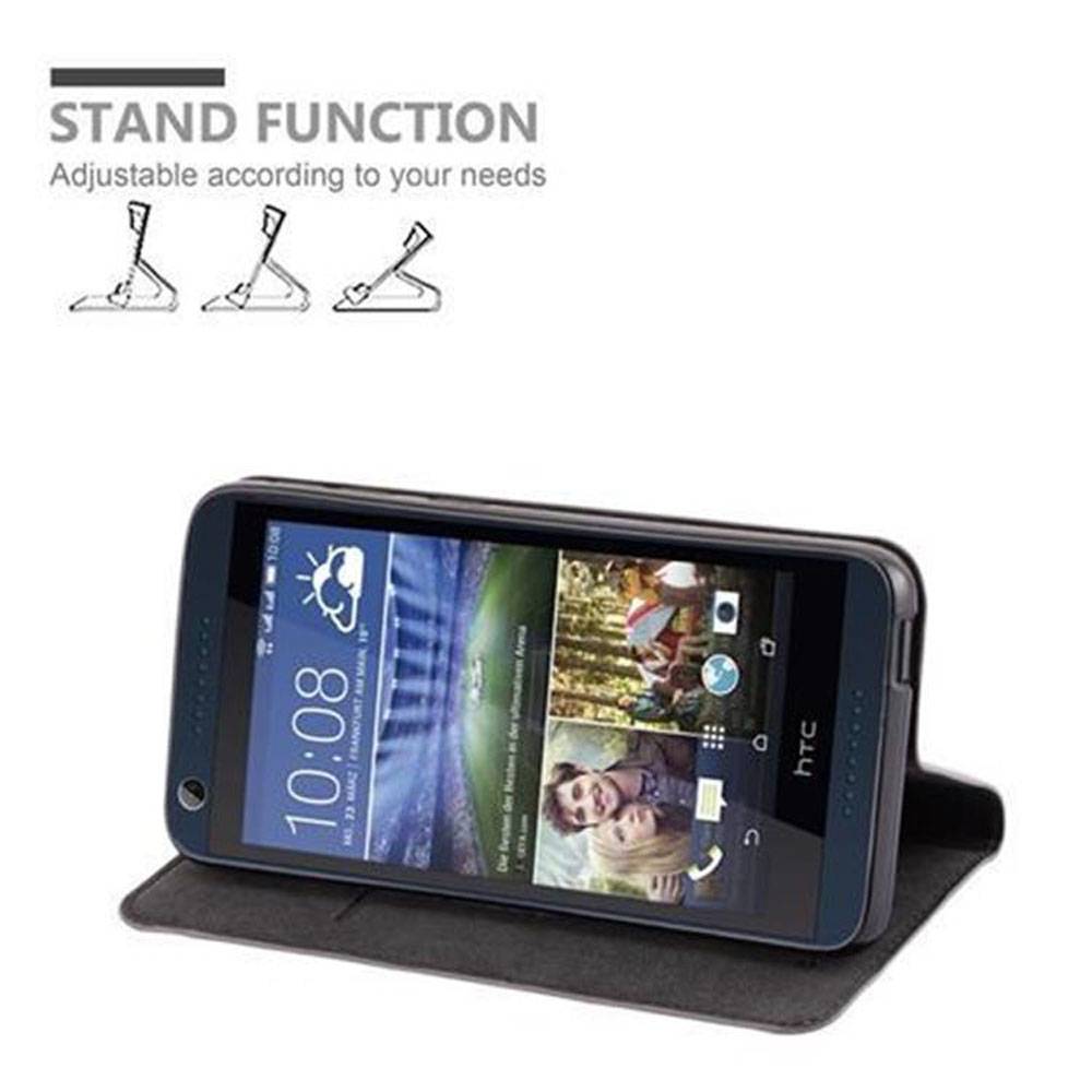 Cadorabo Hülle für HTC Desire 626G Schutz Hülle in Braun Handyhülle Etui Case Cover Magnetverschluss