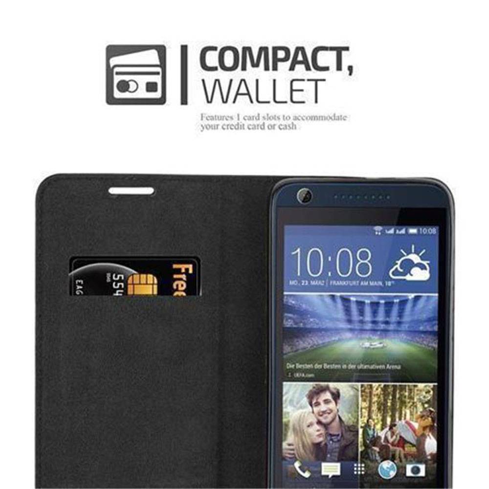 Cadorabo Hülle für HTC Desire 626G Schutz Hülle in Braun Handyhülle Etui Case Cover Magnetverschluss