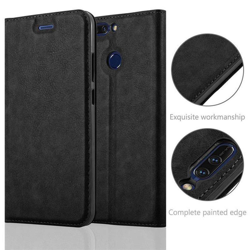 Cadorabo Hülle für Honor 8 PRO Schutz Hülle in Schwarz Handyhülle Etui Case Cover Magnetverschluss