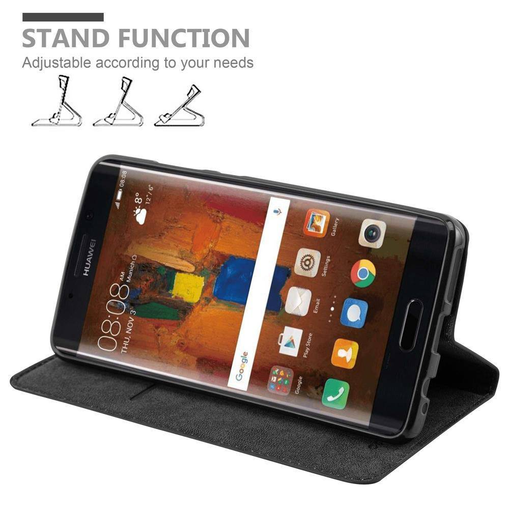 Cadorabo Hülle für Huawei MATE 9 PRO Schutz Hülle in Schwarz Handyhülle Etui Case Cover Magnetverschluss