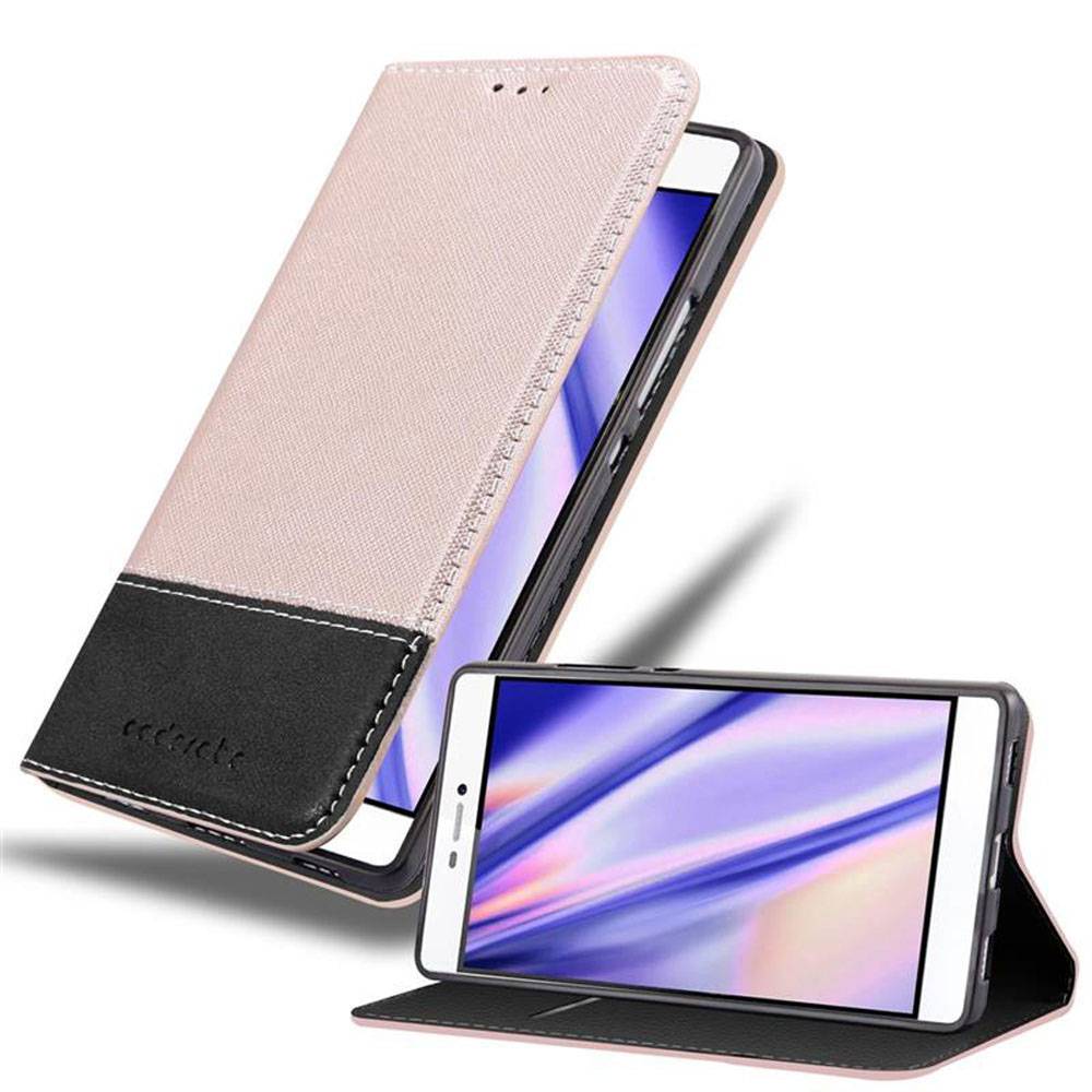 Cadorabo Hülle für Huawei P8 Schutzhülle in Rosa SHandyhülle Book Case Etui Kunstleder