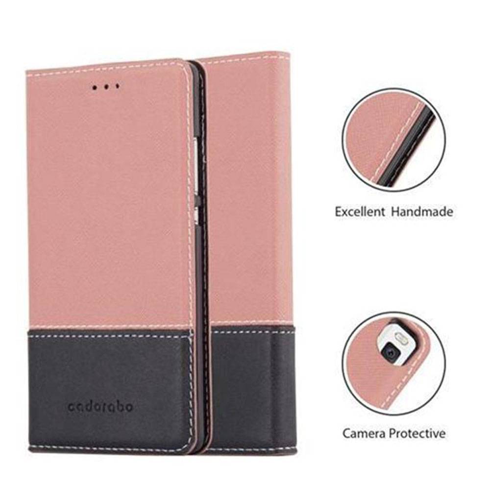 Cadorabo Hülle für Huawei P8 Schutzhülle in Rosa SHandyhülle Book Case Etui Kunstleder