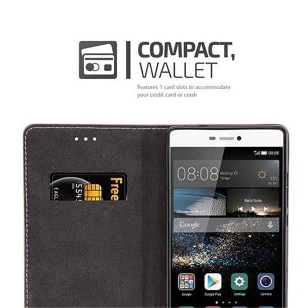 Cadorabo Hülle für Huawei P8 Schutzhülle in Rosa SHandyhülle Book Case Etui Kunstleder