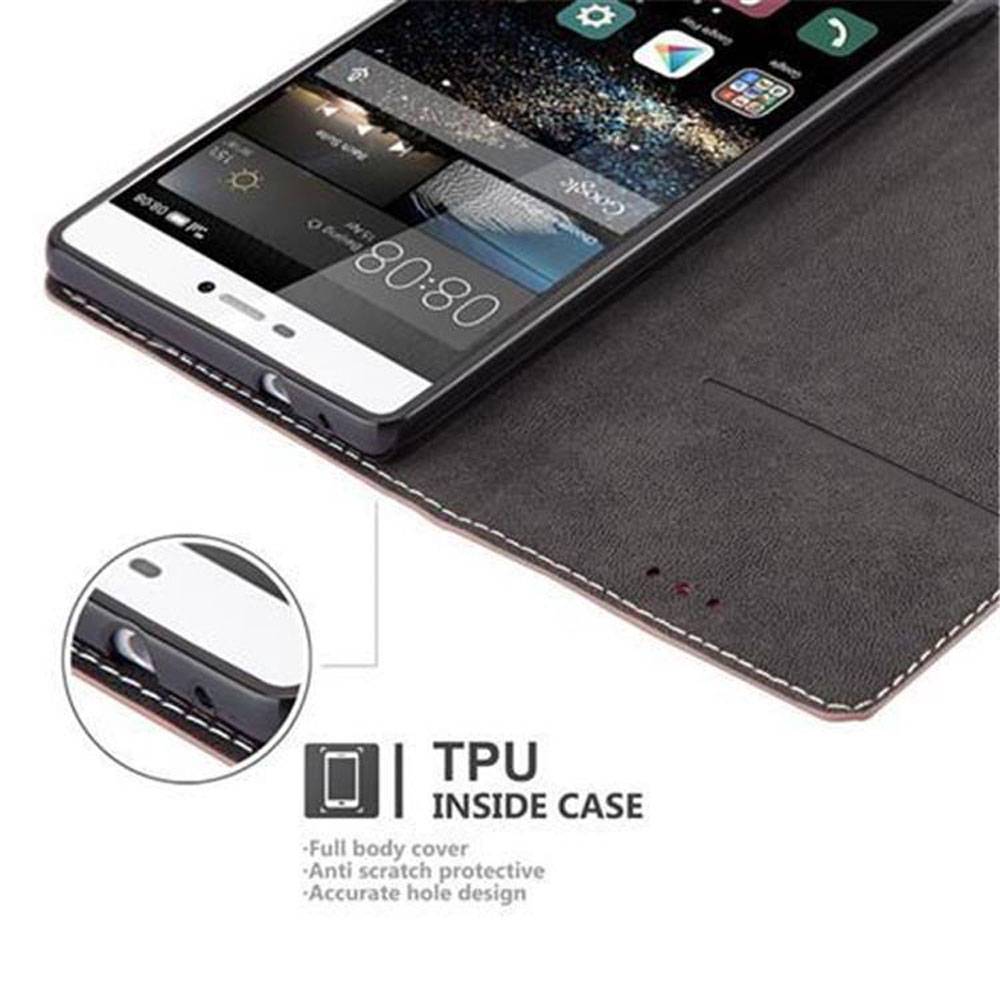 Cadorabo Hülle für Huawei P8 Schutzhülle in Rosa SHandyhülle Book Case Etui Kunstleder