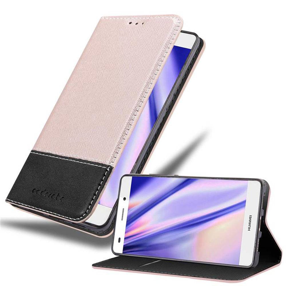 Cadorabo Hülle für Huawei P8 LITE 2015 Schutzhülle in Rosa SHandyhülle Book Case Etui Kunstleder