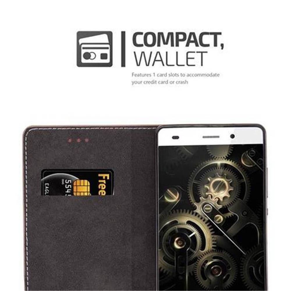 Cadorabo Hülle für Huawei P8 LITE 2015 Schutzhülle in Rosa SHandyhülle Book Case Etui Kunstleder
