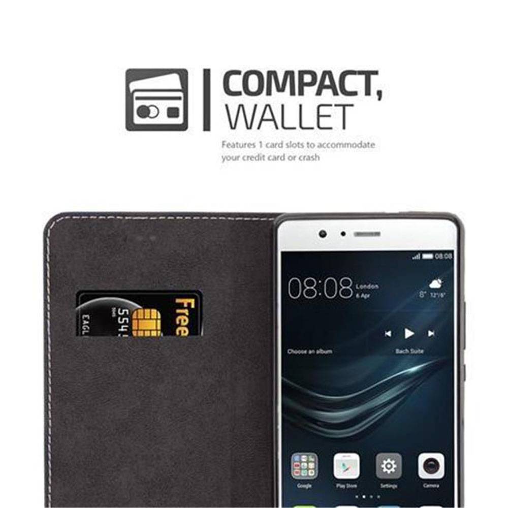 Cadorabo Hülle für Huawei P9 LITE 2016 / G9 LITE Schutzhülle in Blau SHandyhülle Book Case Etui Kunstleder