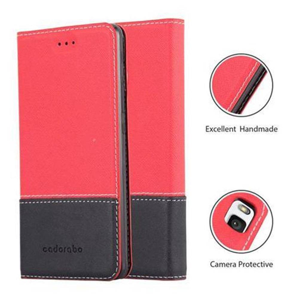 Cadorabo Hülle für Huawei P9 LITE 2016 / G9 LITE Schutzhülle in Rot SHandyhülle Book Case Etui Kunstleder