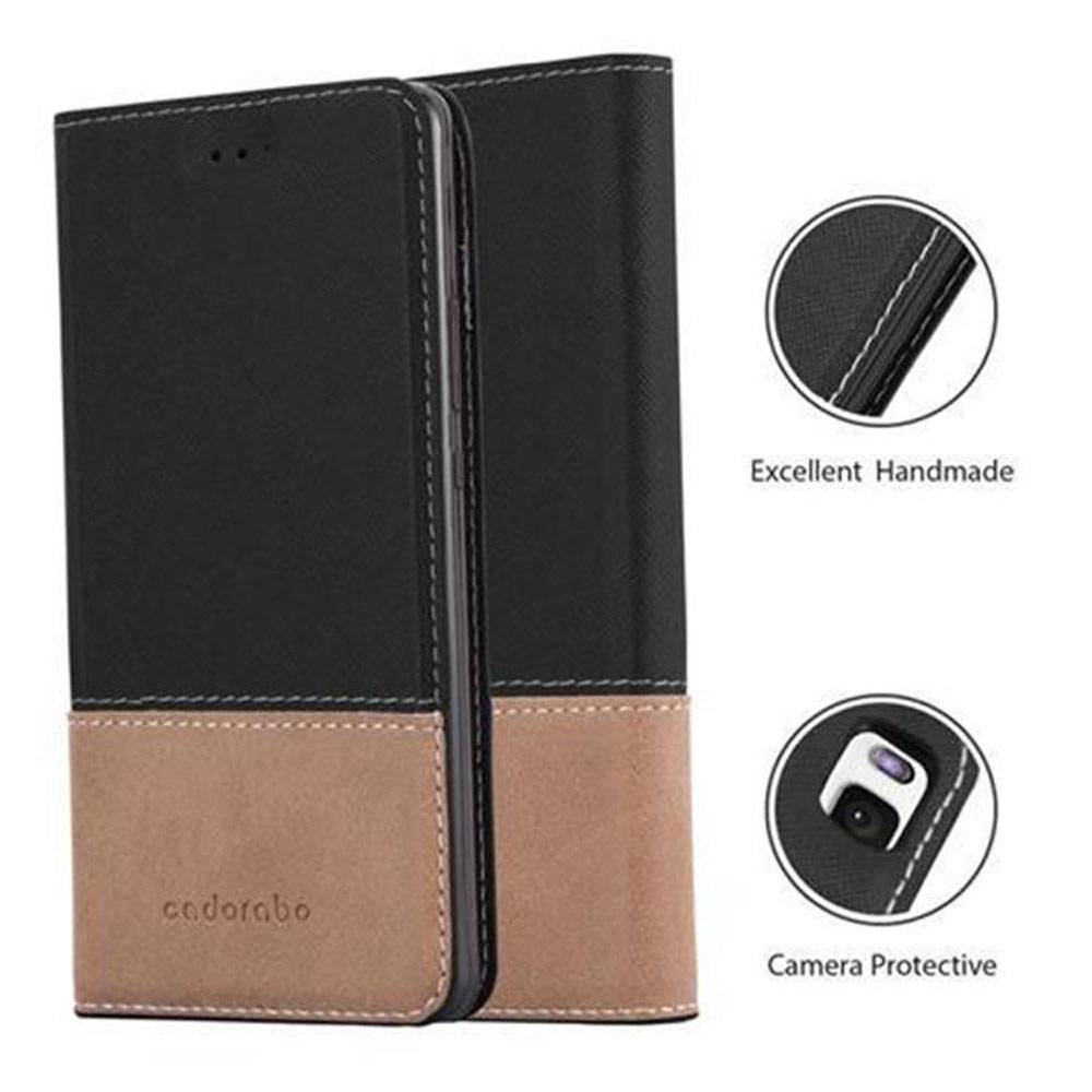 Cadorabo Hülle für Huawei P9 LITE 2016 / G9 LITE Schutzhülle in Schwarz SHandyhülle Book Case Etui Kunstleder