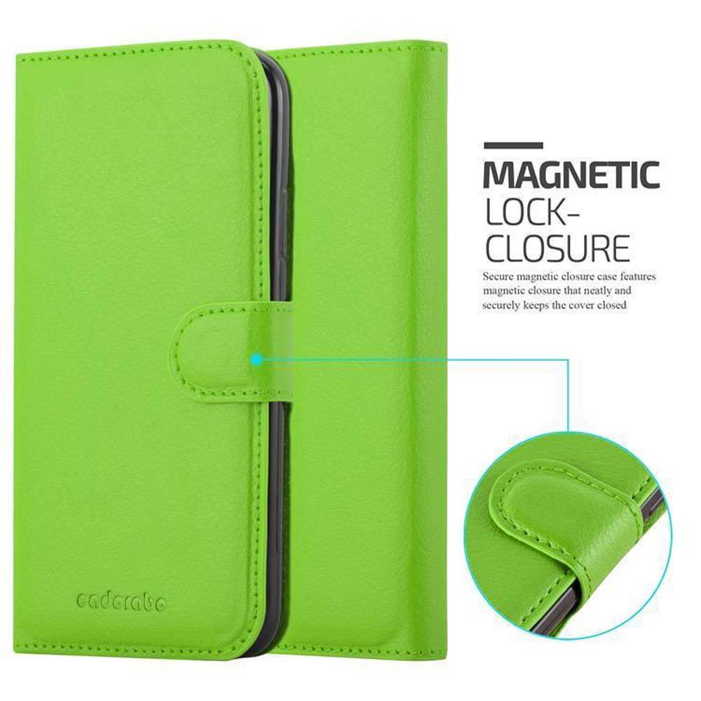 Cadorabo Hülle für Apple iPhone X / XS Schutz Hülle in Grün Handyhülle Etui Case Cover Magnetverschluss