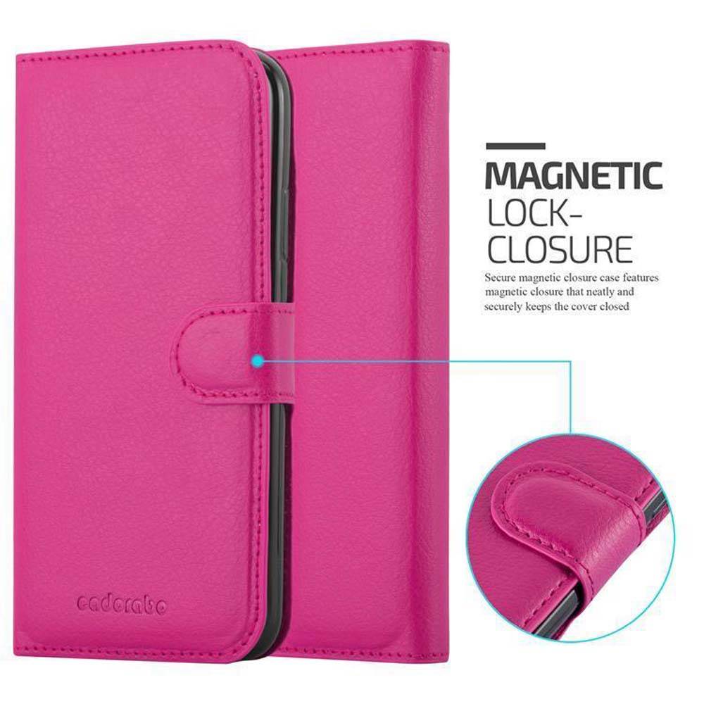 Cadorabo Hülle für Apple iPhone X / XS Schutz Hülle in Pink Handyhülle Etui Case Cover Magnetverschluss