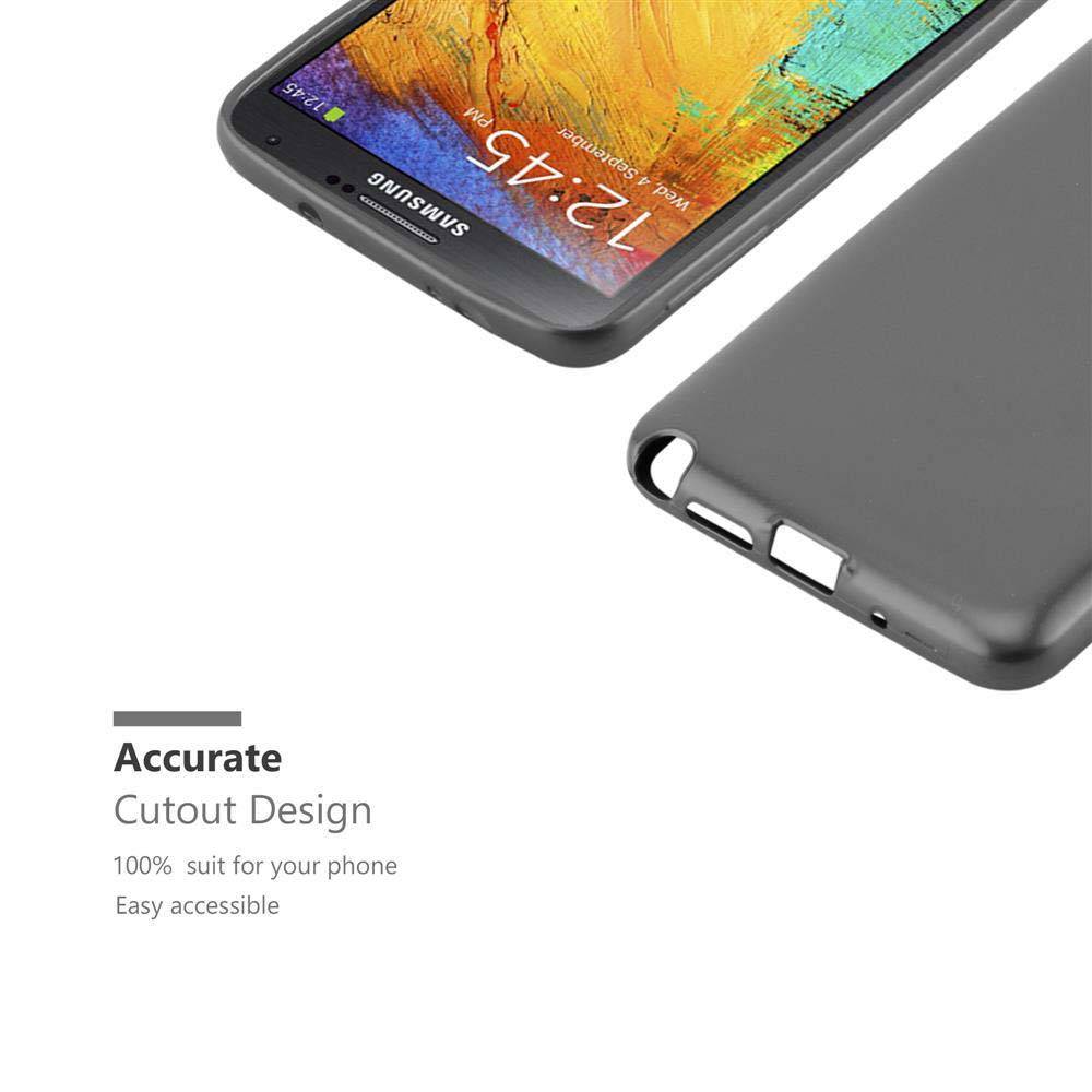 Cadorabo Schutzhülle für Samsung Galaxy NOTE 3 NEO Hülle in Grau Handyhülle TPU Silikon Etui Cover Case