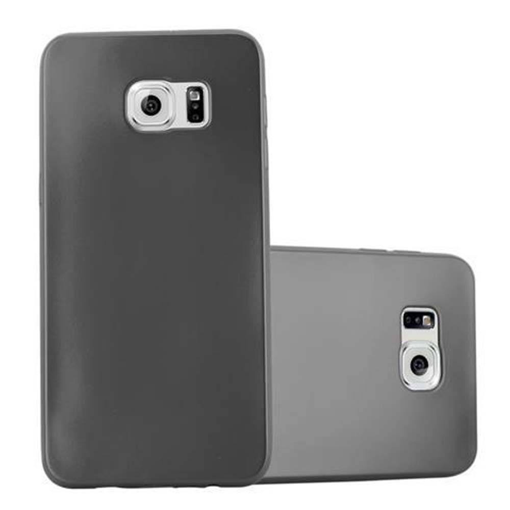 Cadorabo Schutzhülle für Samsung Galaxy S6 EDGE Hülle in Grau Handyhülle TPU Silikon Etui Cover Case