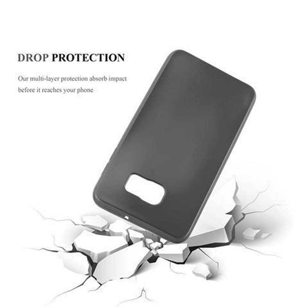 Cadorabo Schutzhülle für Samsung Galaxy S6 EDGE Hülle in Grau Handyhülle TPU Silikon Etui Cover Case