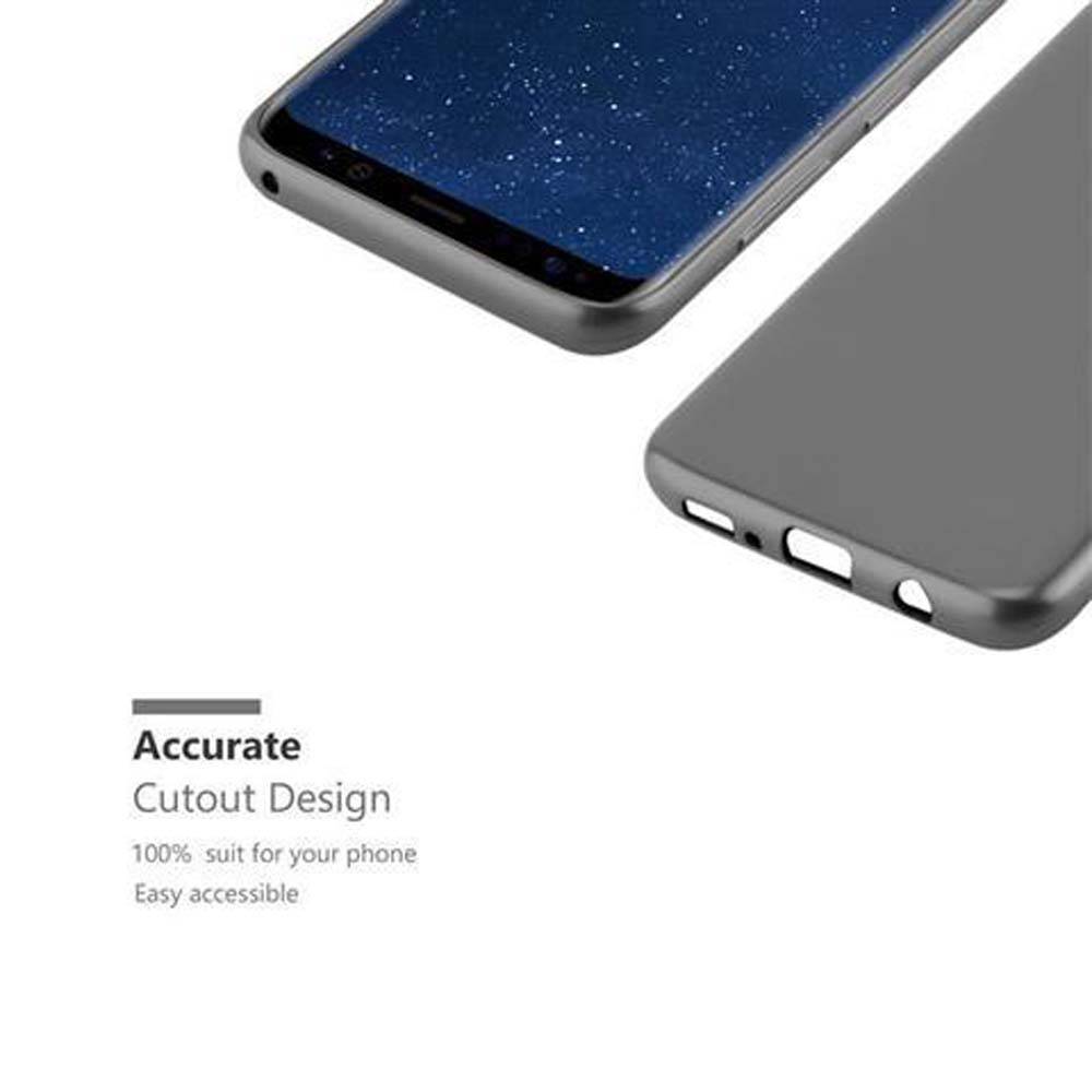 Cadorabo Schutzhülle für Samsung Galaxy S8 Hülle in Grau Handyhülle TPU Silikon Etui Cover Case