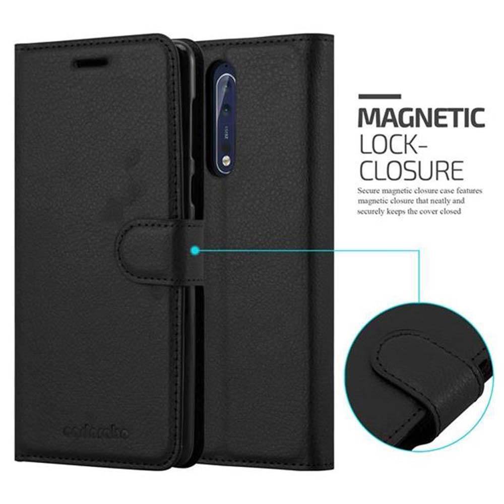 Cadorabo Hülle für Nokia 8 2017 Schutz Hülle in Schwarz Handyhülle Etui Case Cover Magnetverschluss