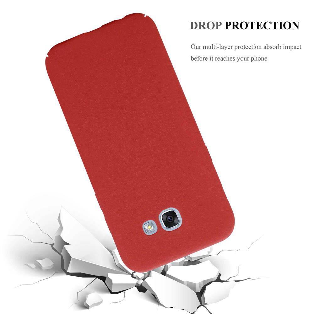 Cadorabo Schutzhülle für Samsung Galaxy A3 2017 Hülle in Rot Etui Hard Case Handyhülle Cover