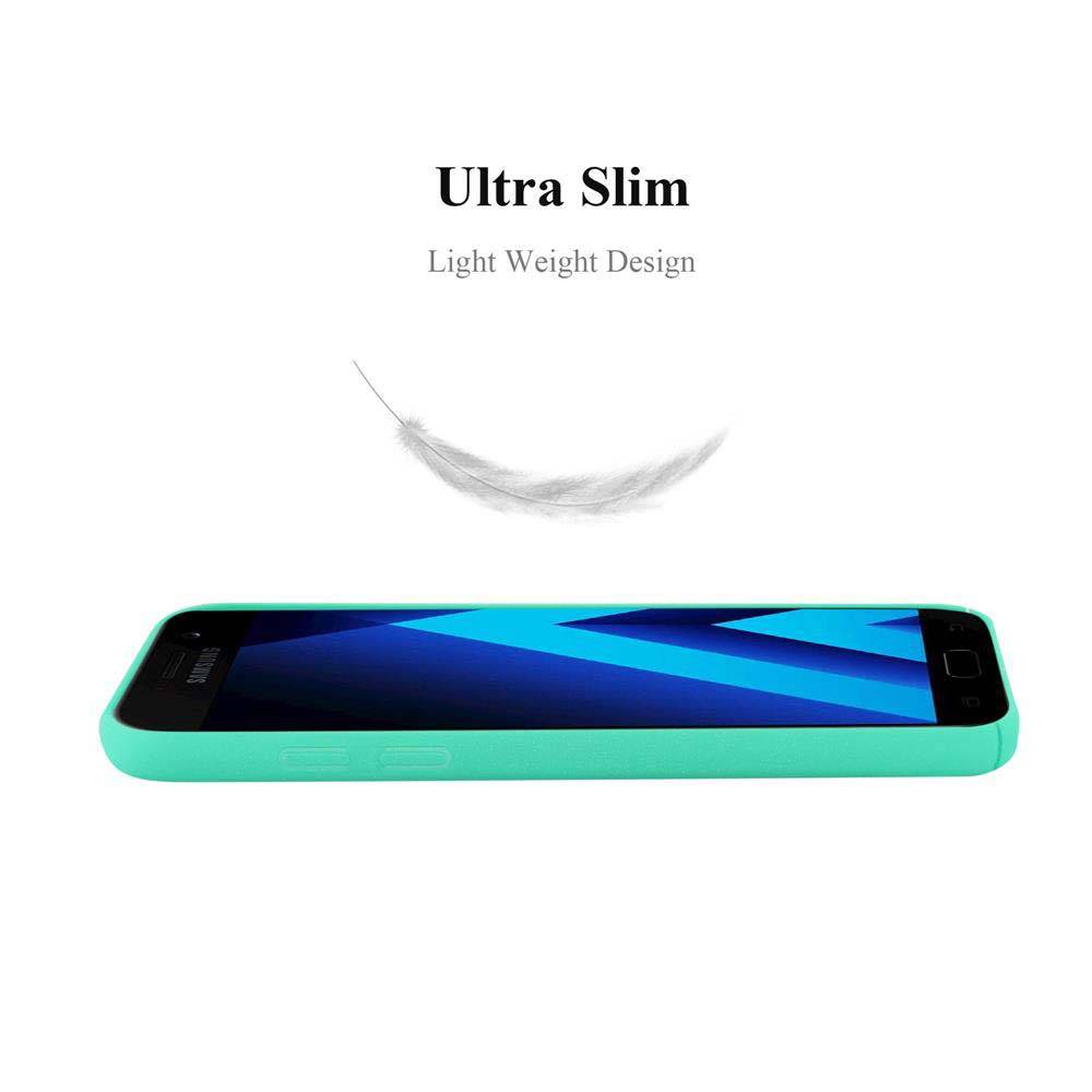 Cadorabo Schutzhülle für Samsung Galaxy A5 2017 Hülle in Grün Etui Hard Case Handyhülle Cover