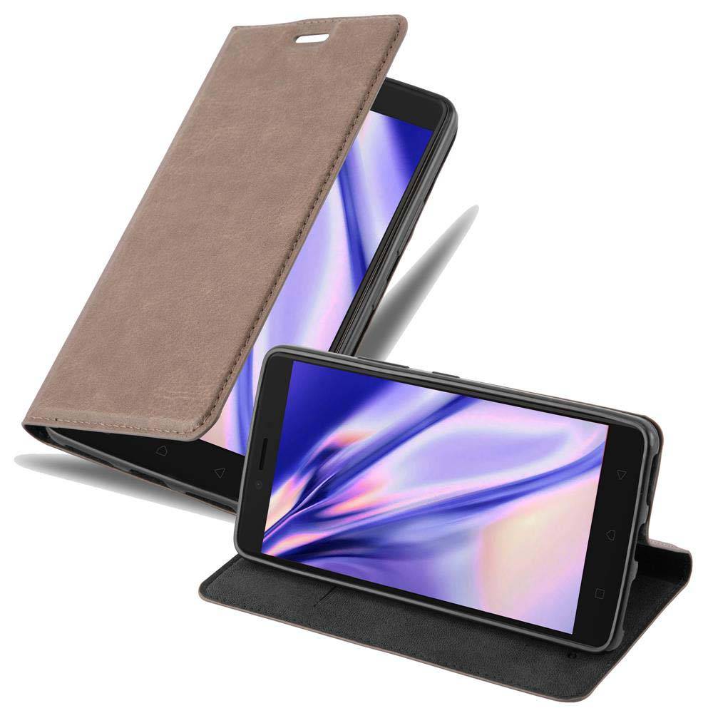 Cadorabo Hülle für Lenovo K6 NOTE Schutz Hülle in Braun Handyhülle Etui Case Cover Magnetverschluss