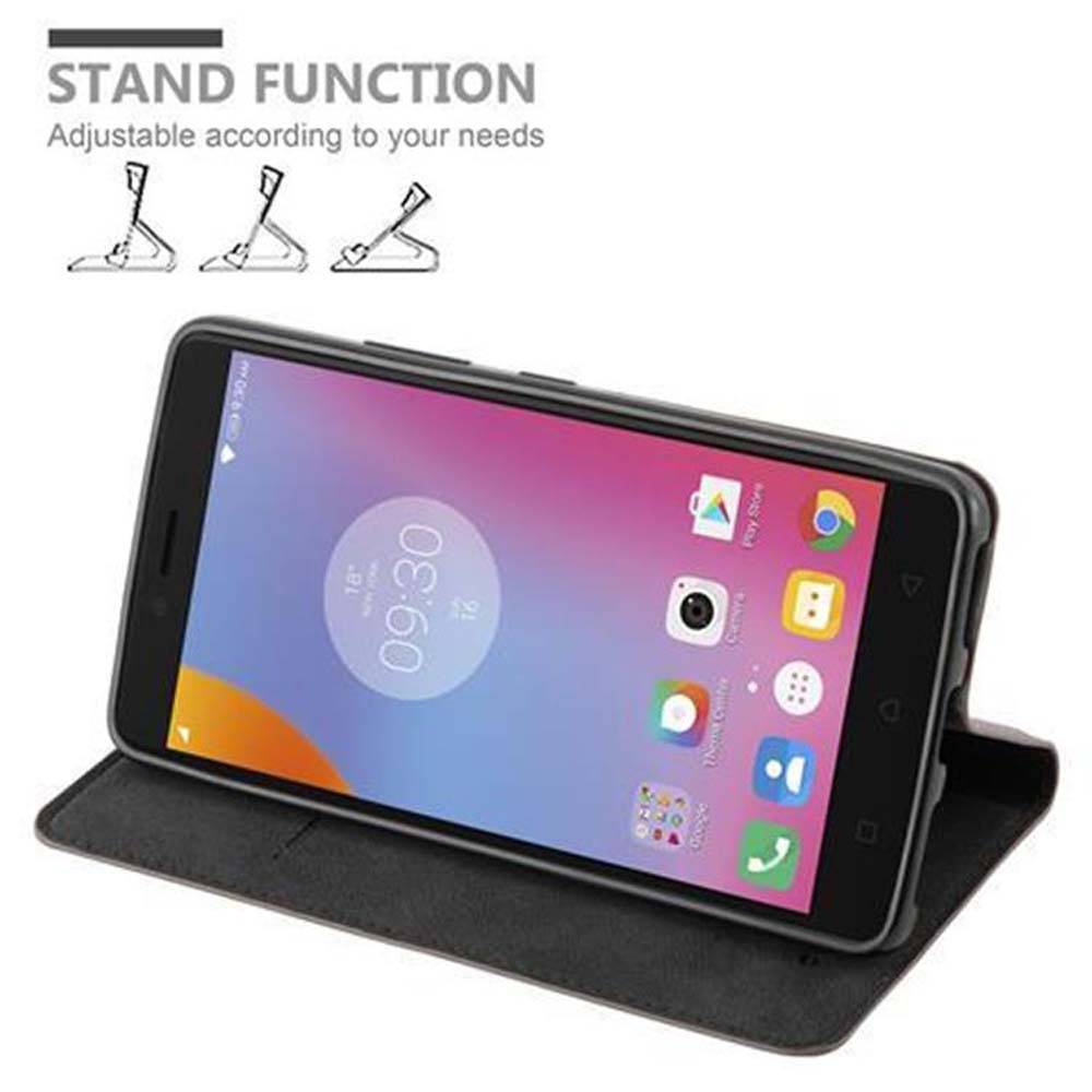 Cadorabo Hülle für Lenovo K6 NOTE Schutz Hülle in Braun Handyhülle Etui Case Cover Magnetverschluss