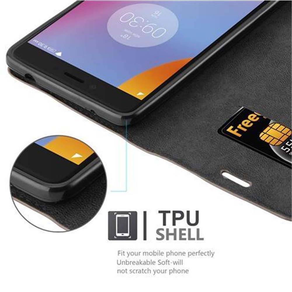 Cadorabo Hülle für Lenovo K6 NOTE Schutz Hülle in Braun Handyhülle Etui Case Cover Magnetverschluss
