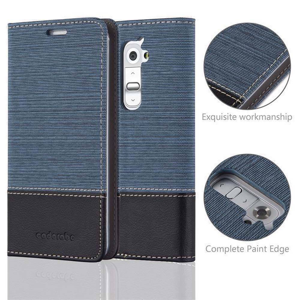 Cadorabo Hülle für LG G2 MINI Schutzhülle in Blau Handy Hülle Etui Book Case Cover