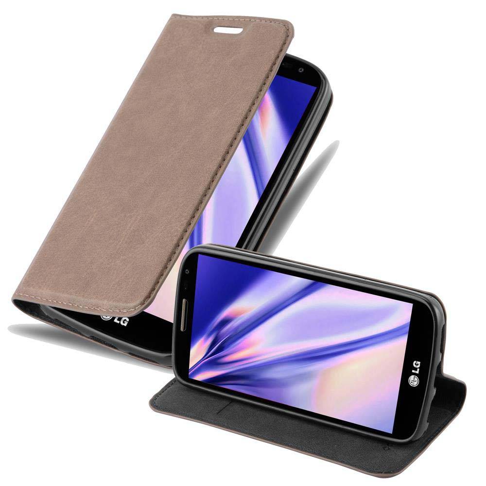 Cadorabo Hülle für LG G2 MINI Schutz Hülle in Braun Handyhülle Etui Case Cover Magnetverschluss