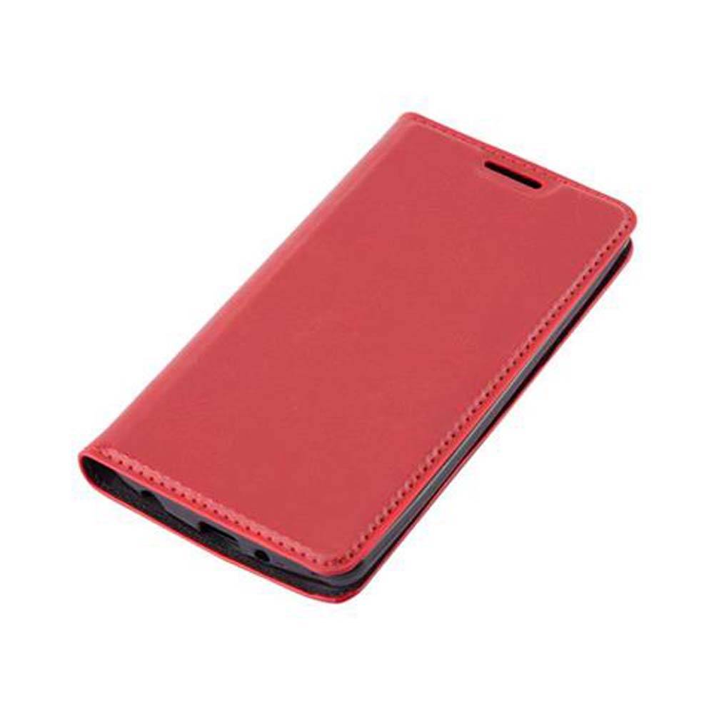 Cadorabo Hülle für LG G3 MINI / G3 S Schutz Hülle in Rot Handyhülle Etui Case Cover Magnetverschluss