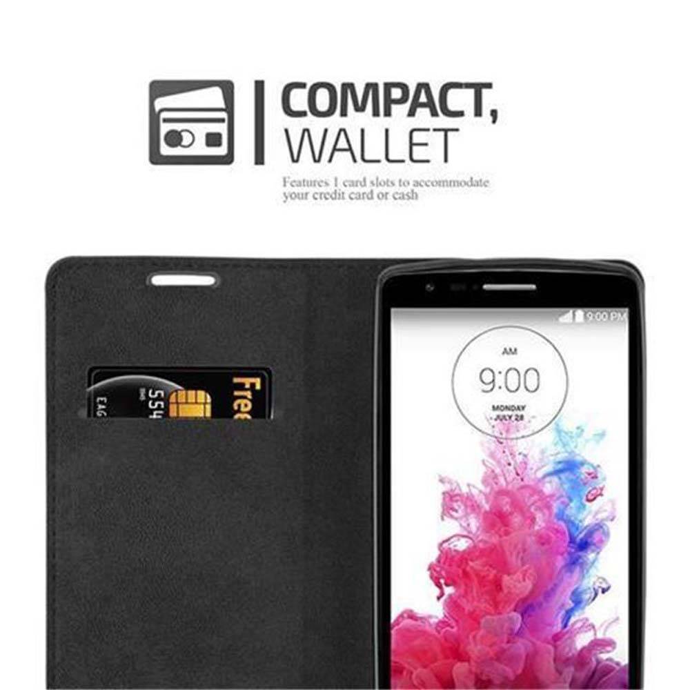 Cadorabo Hülle für LG G3 MINI / G3 S Schutz Hülle in Rot Handyhülle Etui Case Cover Magnetverschluss