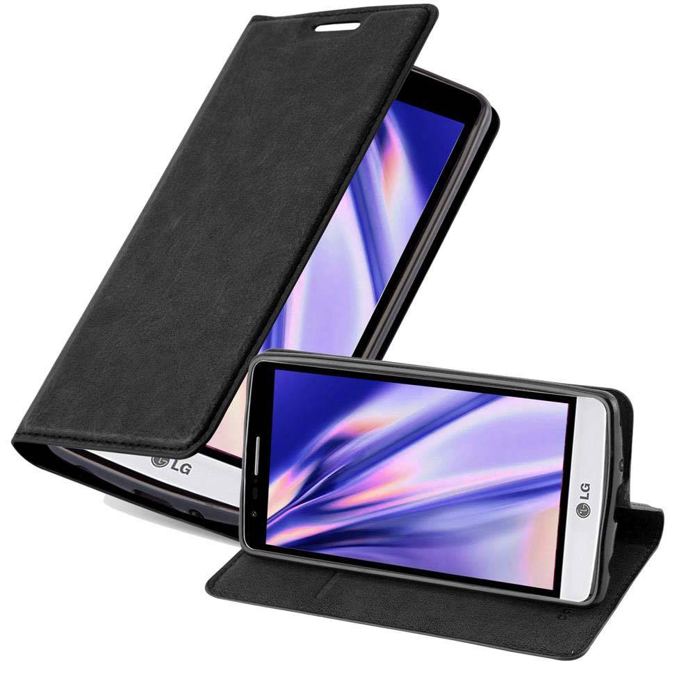 Cadorabo Hülle für LG G3 MINI / G3 S Schutz Hülle in Schwarz Handyhülle Etui Case Cover Magnetverschluss
